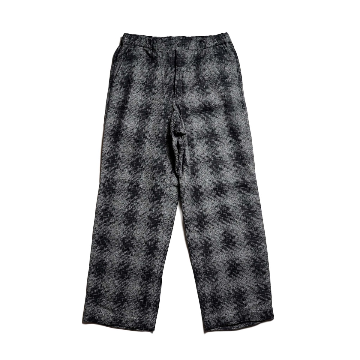 BRENA / Draw String Pants - Ombre Big Check (Solt&amp;Pepper)